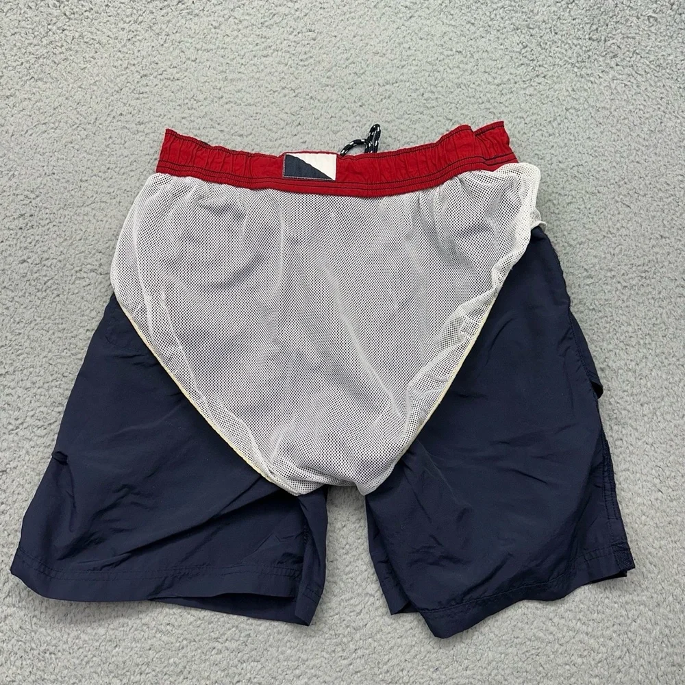 Nautica VDR‎ 693 311 Mens Size Medium Swim Trunks Shorts Blue Nylon / Polyester